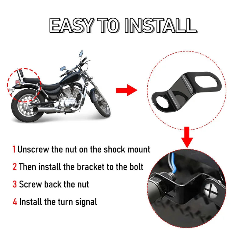 Motorcycle Turn Signal Bracket Pilot Bracket Suitable For Honda Suzuki Kawasaki Harley Retro Crown Prince Modified Fixed Bracket