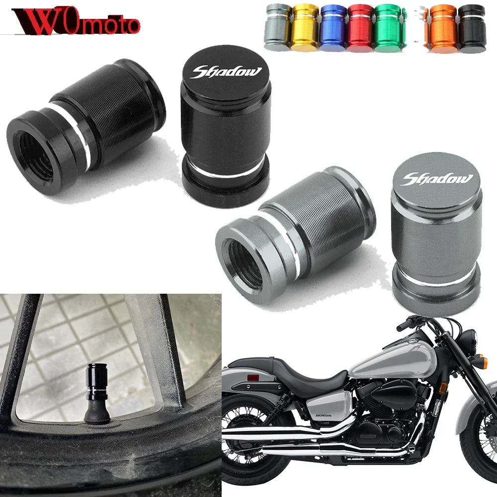 For Honda Shadow VT 400 600 750 1100 1300 VT400 VT600 VT750 VLX600 Accessories Motorcycle Tire Air Valve Caps Wheel Stem Covers