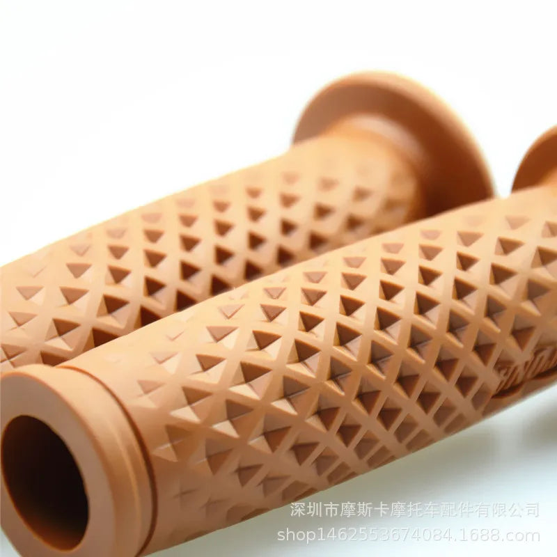 7/8" Handle Bar Retro Rubber Motorcycle Bike Vintage Handlebar Coke Bottle Hand Grip For HONDA GN125 CG125 CB400 Cafe Custom