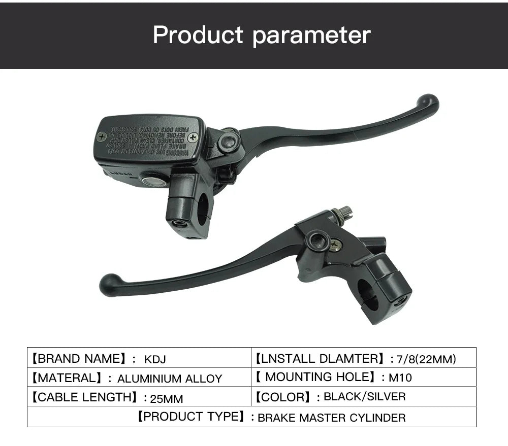 SDTW Universal 1" 22MM 25MM Motorcycle Brake Clutch Master Cylinder Hydraulic Pump with Lever For Yamaha Suzuki Kawasaki Honda