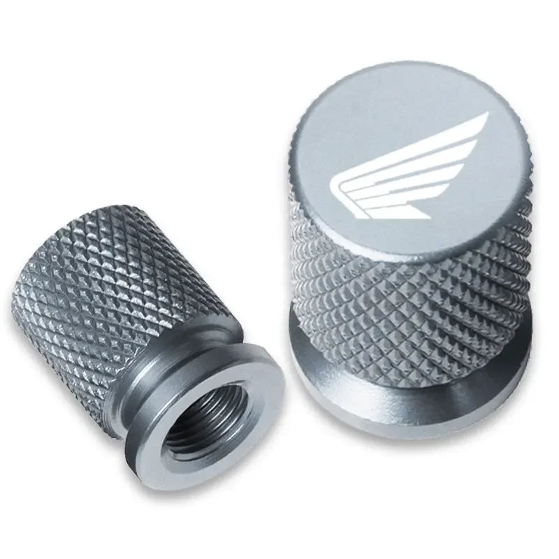 Par de Tampas de Válvula de Pneu em Alumínio CNC para Motocicletas Honda