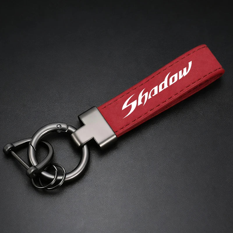 Logo Alloy Keyring car Suede Leather Keychain For Honda Shadow VT600 VT750 VT1100 VT400 VT125 VT 125 600 750 1100 400