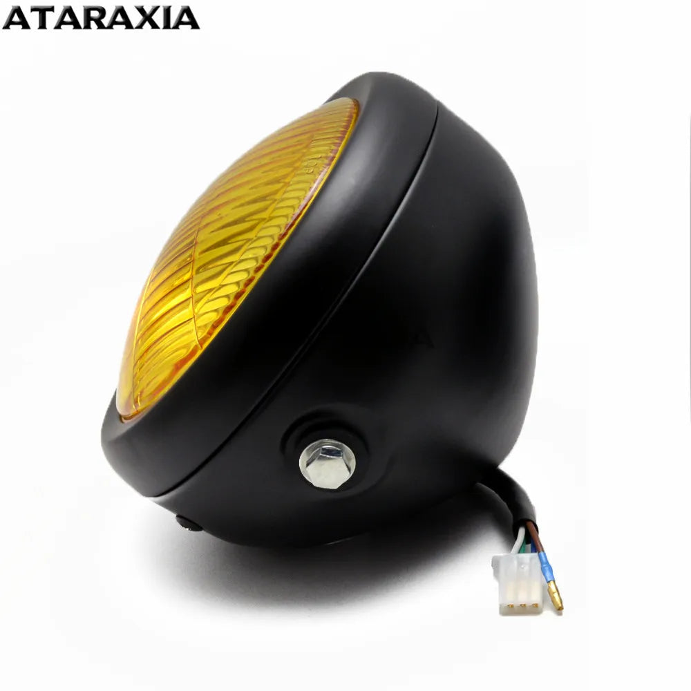 For CG125 GN125 Motorcycle Retro Metal 5.75inch Lens 35W Halogen Front Headlight headlamp Head light For Harley Cafe Racer Honda