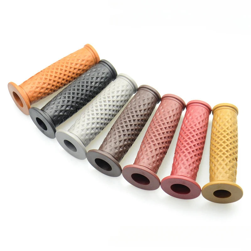 7/8" Handle Bar Retro Rubber Motorcycle Bike Vintage Handlebar Coke Bottle Hand Grip For HONDA GN125 CG125 CB400 Cafe Custom