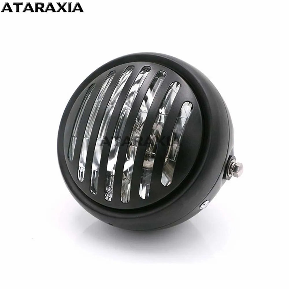 For CG125 GN125 Motorcycle Retro Metal 5.75inch Lens 35W Halogen Front Headlight headlamp Head light For Harley Cafe Racer Honda
