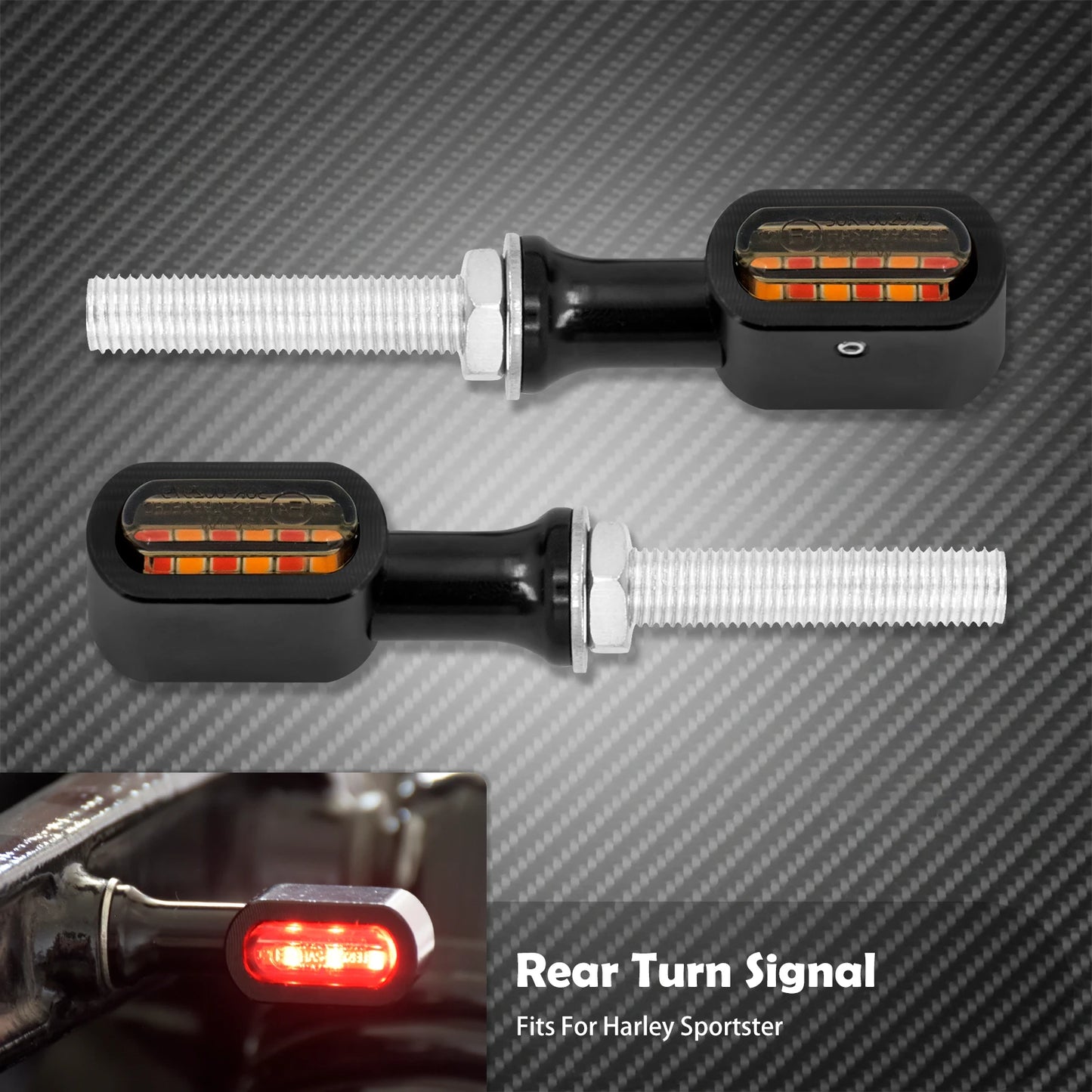 Motorcycle E Mark LED Rear Mini Brake Turn Signal Light Indicator Run Lamp For Harley Spotster XL883 Touring Glide Dyna Softail