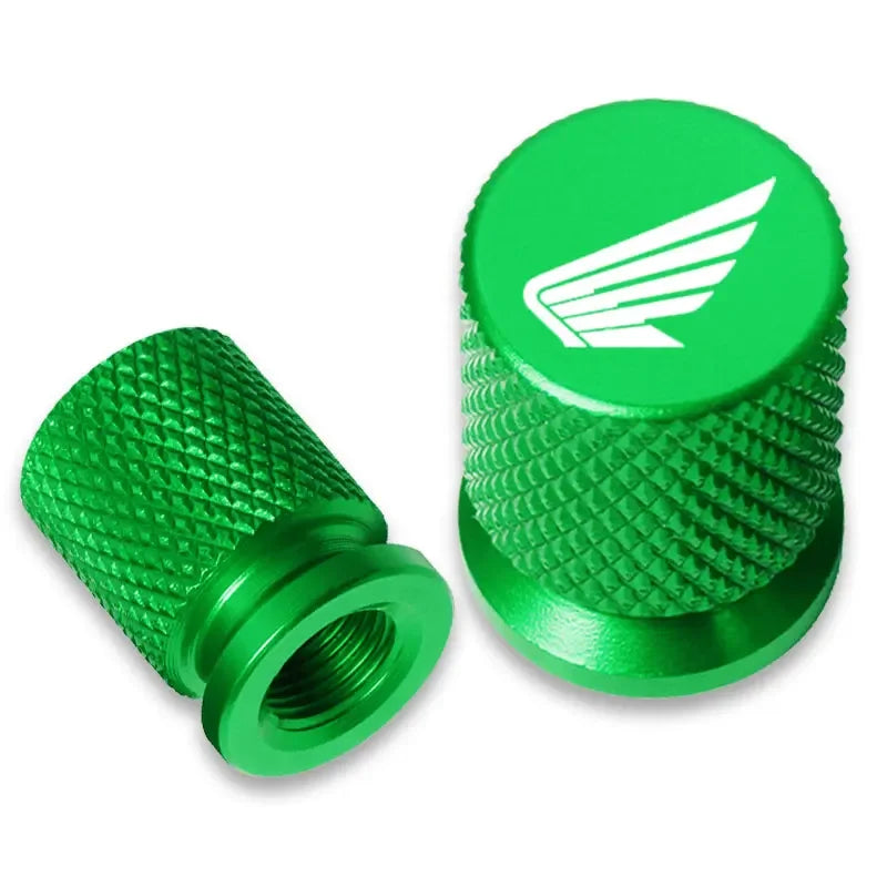 Par de Tampas de Válvula de Pneu em Alumínio CNC para Motocicletas Honda