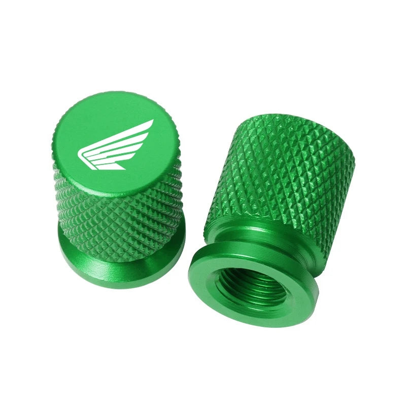Par de Tampas de Válvula de Pneu em Alumínio CNC para Motocicletas Honda