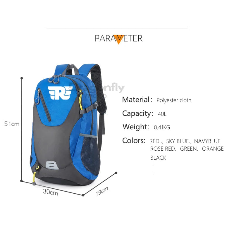 Mochila de Motociclista Impermeável 40L – Edição Royal Enfield