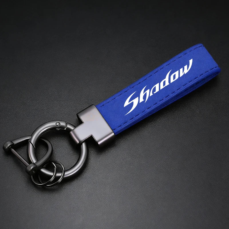 Logo Alloy Keyring car Suede Leather Keychain For Honda Shadow VT600 VT750 VT1100 VT400 VT125 VT 125 600 750 1100 400