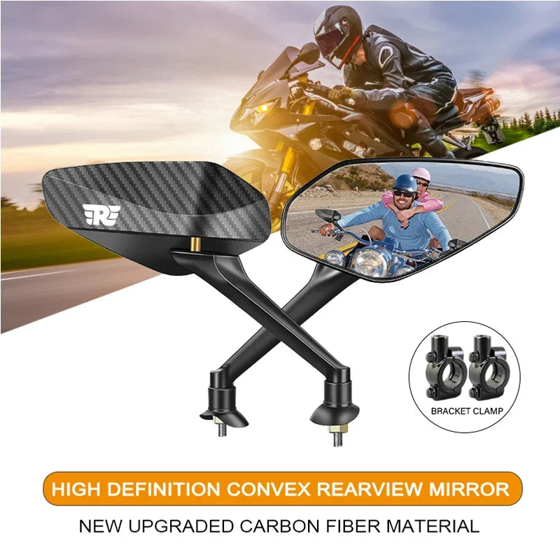 Motorcycle Off-Road Anti-Shake Antiglare Wide-angle Rearview Mirror For Royal Enfield Meteor 350 Royal Himalayan Meteor350 500