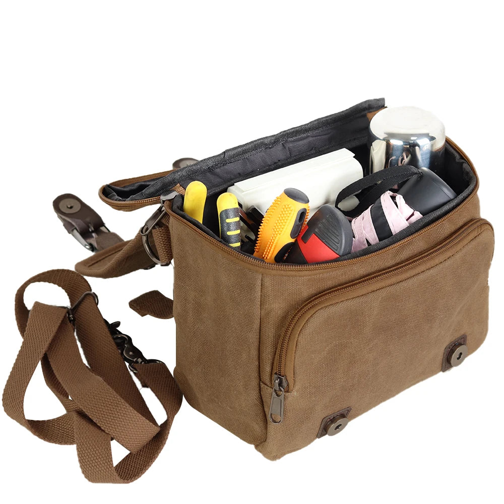 Motorcycle Side Bag Retro Waterproof Tool Bag Large Capacity Luggage Travel Bags Motorbike SaddleBag Universal