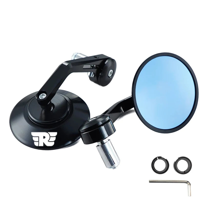 For Royal Enfield Bullet/Meteor/Classic 350 500 Interceptor 650 CNC Motorcycle Bar End Mirrors Retro Handlebar Tip Rearview