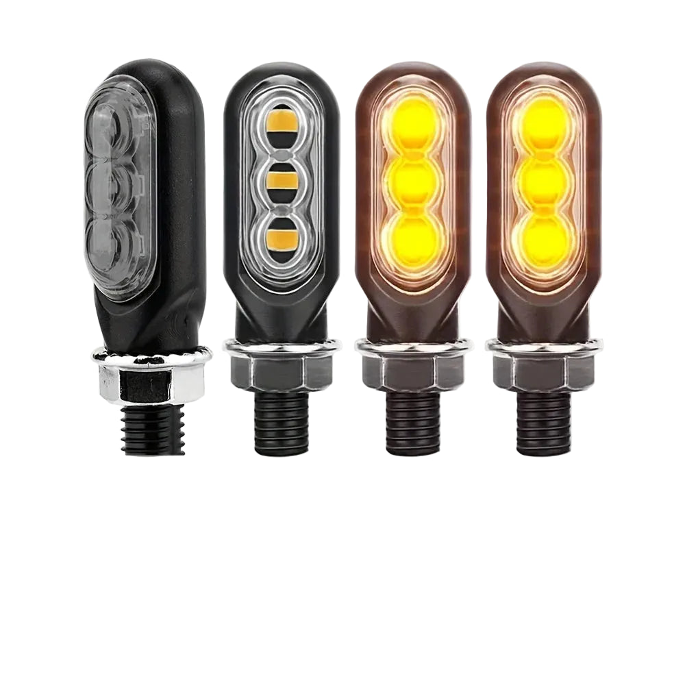 Par/Kit de Setas de LED Sequenciais Universais para Motocicletas (12V)