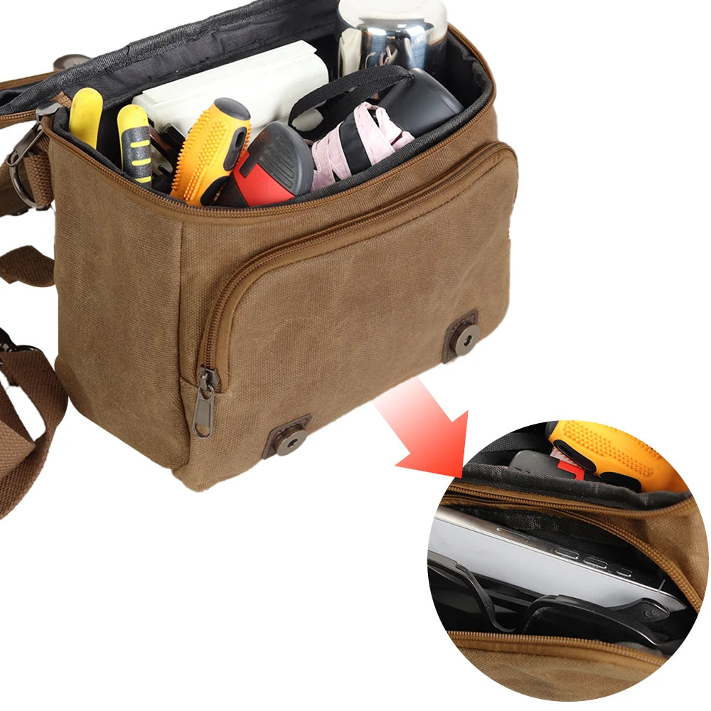 Motorcycle Side Bag Retro Waterproof Tool Bag Large Capacity Luggage Travel Bags Motorbike SaddleBag Universal