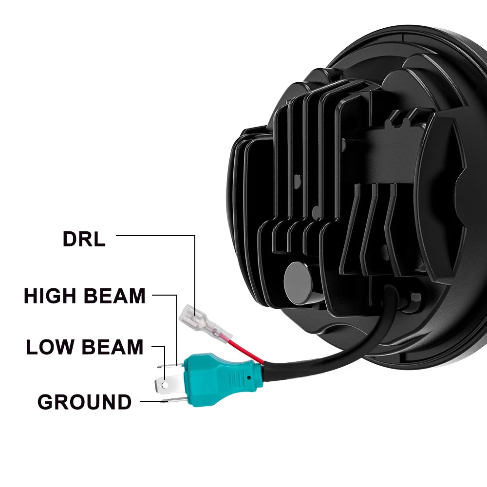 Universal 5.75 Inch Led 12V Headlight Motorcycle DRL 1 5 3/4 Headlamp For Harley Sportster Roadster Glide Dyna For Yamaha Honda