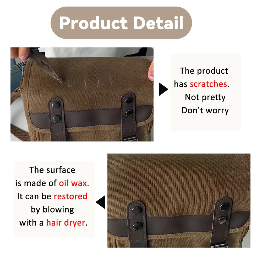 Motorcycle Side Bag Retro Waterproof Tool Bag Large Capacity Luggage Travel Bags Motorbike SaddleBag Universal