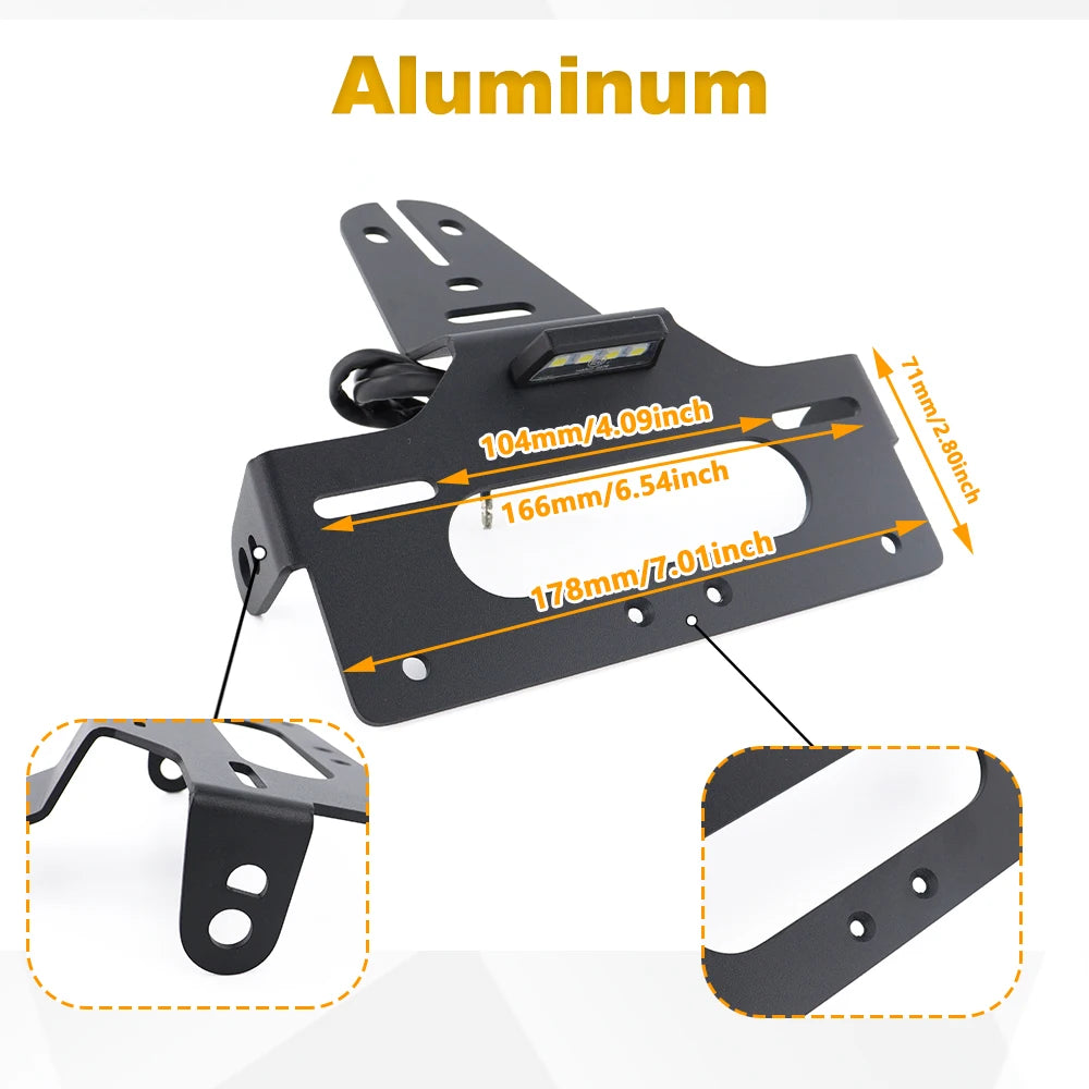 License Plate Holder For Royal Enfield Meteor 350 2020 2021 2022 2023 2024 2025 2026 Motorcycle Rear Tail Tidy Fender Eliminator