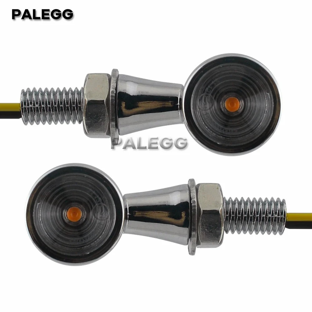 8mm Motorcycle Mini LED Turn Signal Light Bullet Moto flashing Light clignotant moto led 12V Fit for Kawasaki Suzuki Yamaha