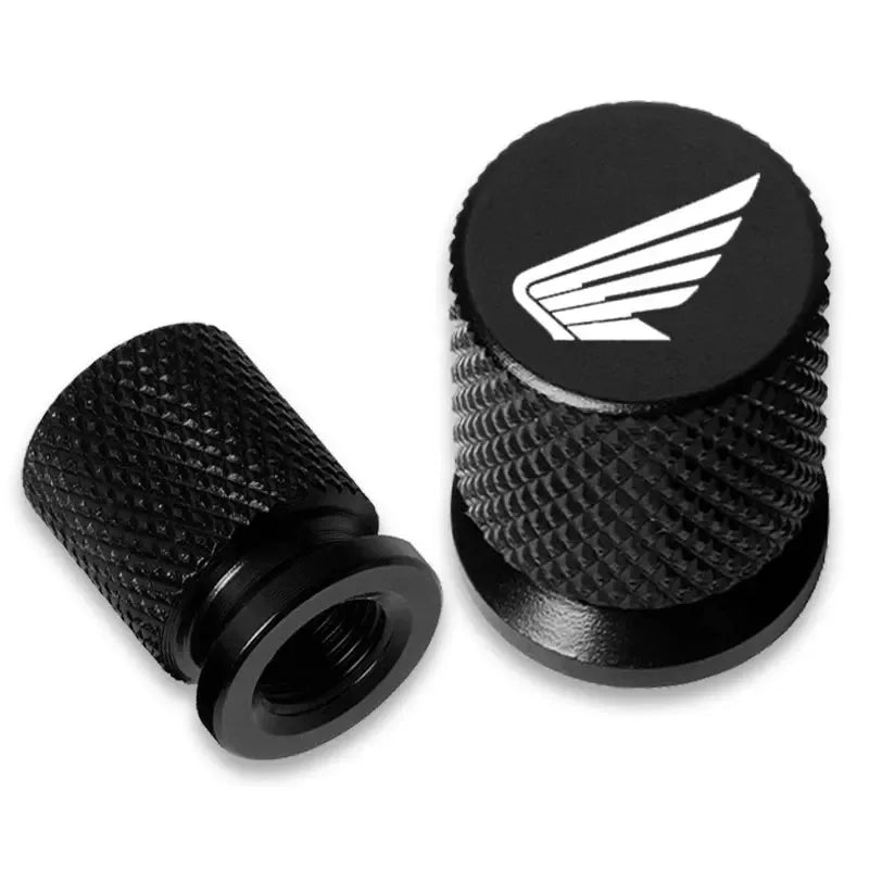 Par de Tampas de Válvula de Pneu em Alumínio CNC para Motocicletas Honda
