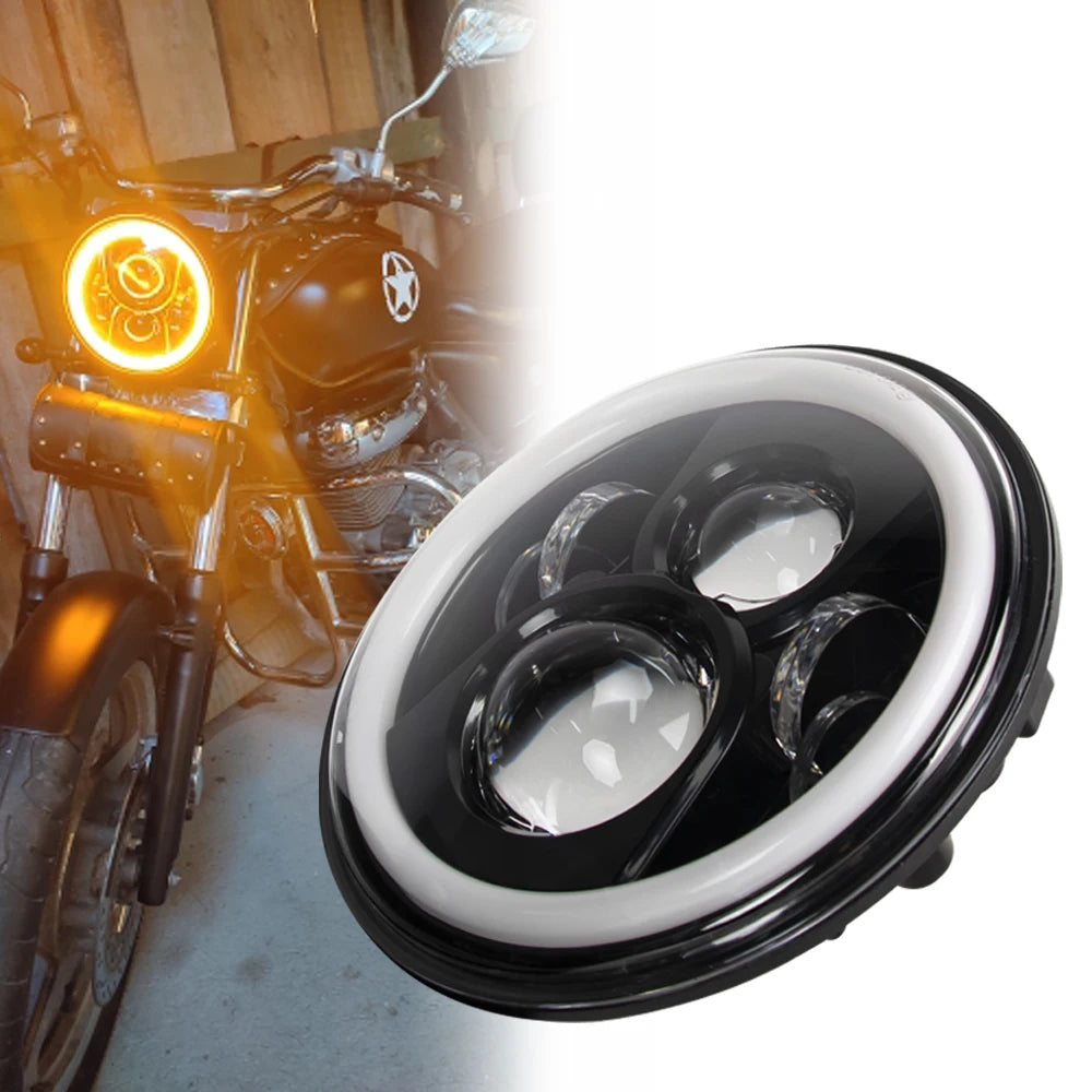 Motorcycle Headlight 7 inch LED For Harley Touring Ultra Classic Electra Street Glide Road King Yamaha Motorcycle Headlamp