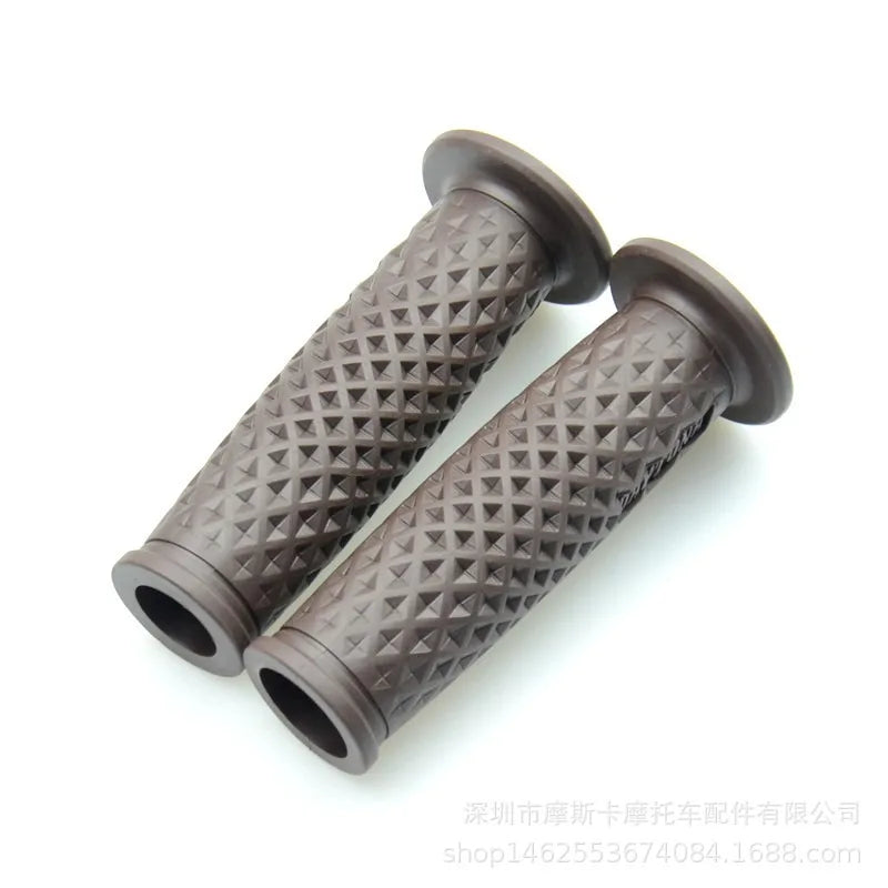 7/8" Handle Bar Retro Rubber Motorcycle Bike Vintage Handlebar Coke Bottle Hand Grip For HONDA GN125 CG125 CB400 Cafe Custom