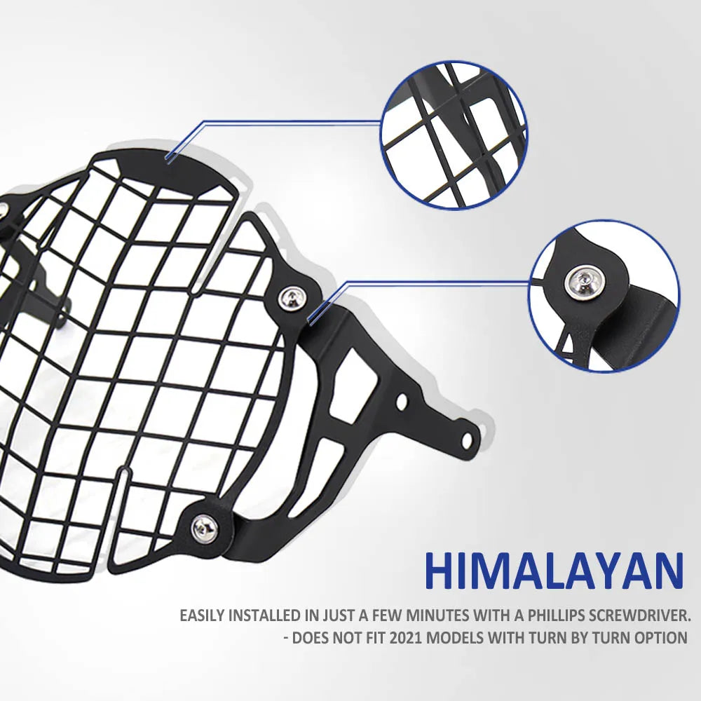 For Royal Enfield Himalayan New Motorcycle Aluminum Headlight Grille Guard Front Lamp Grill Cover Head Light Protector 2016-2021