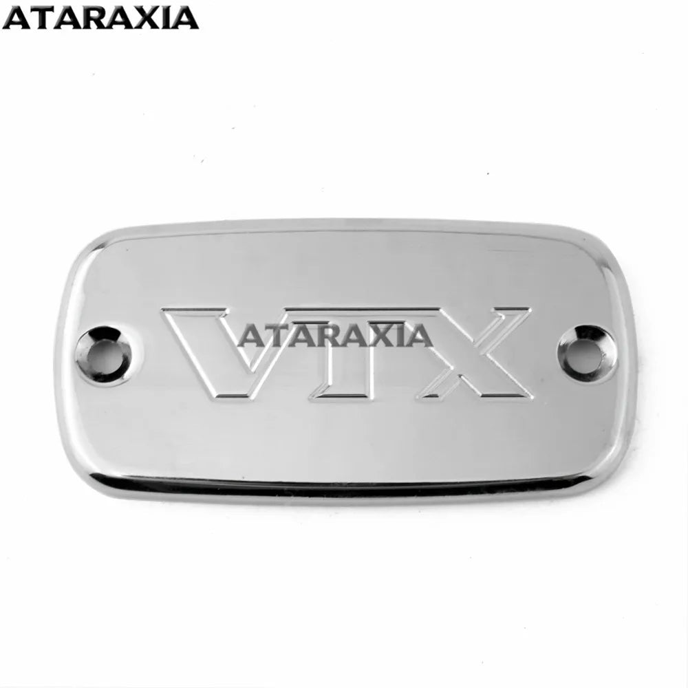Chrome Motorcycle Front Billet Brake Master Cylinder Fluid Reservoir Cover Oil Cap For Honda VTX 1300  VTX 1800 VTX1800