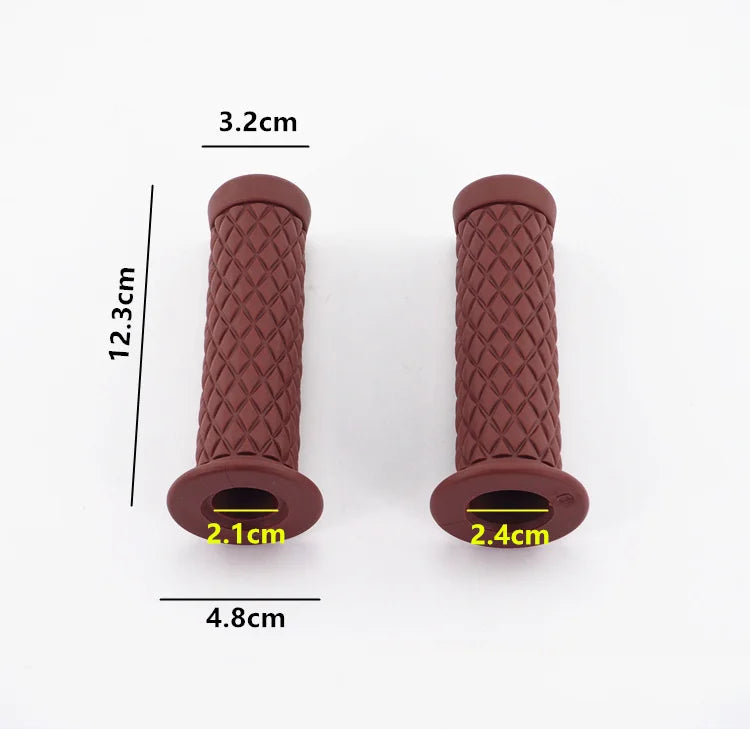 Retro Rubber Motorcycle Handlebar Grips 7/8" 22mm Non Slip Motorcycle Handle Grips Compatible With ATV Motorbike Pit Bike