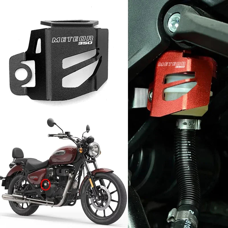 SPKZ Protetor Reservatório Fluido Freio Royal Enfield Meteor 350 Alumínio
